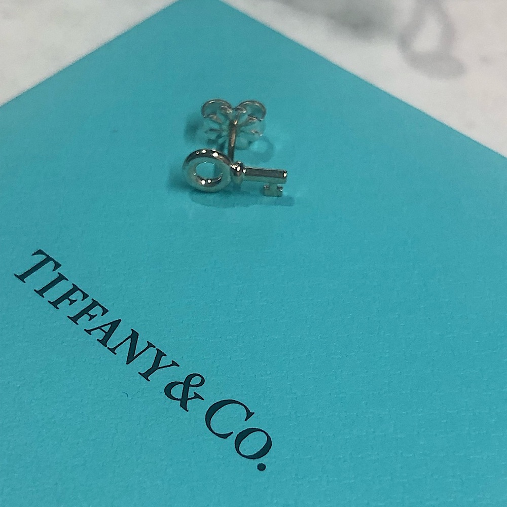 NEW Tiffany & Co Sterling Silver Mini Key Earring (Single) - Retired Design RARE